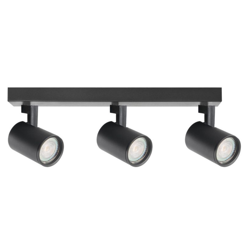 Lampa sufitowa Polux Lynx czarna  3 x GU10 x 10W wym: 12,3 x 38 x 5,5 cm - 1 szt.