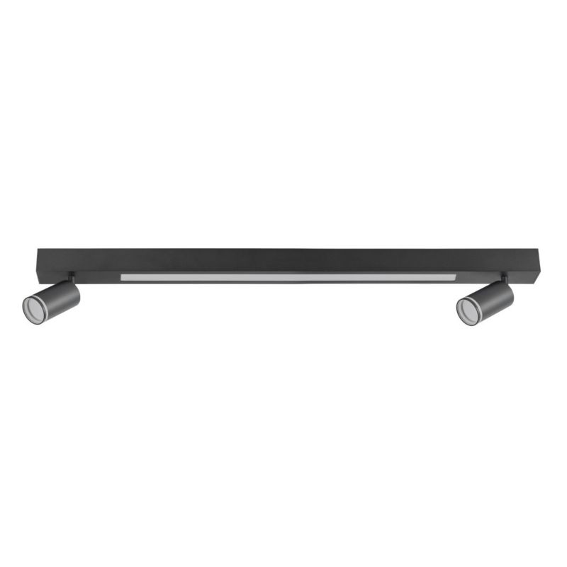 Lampa sufitowa Polux Paris czarna Listwa z lampami 3 x GU10 + LED zintegrowany x 24W wym: 19 x 90 x 6 cm - 1 szt.
