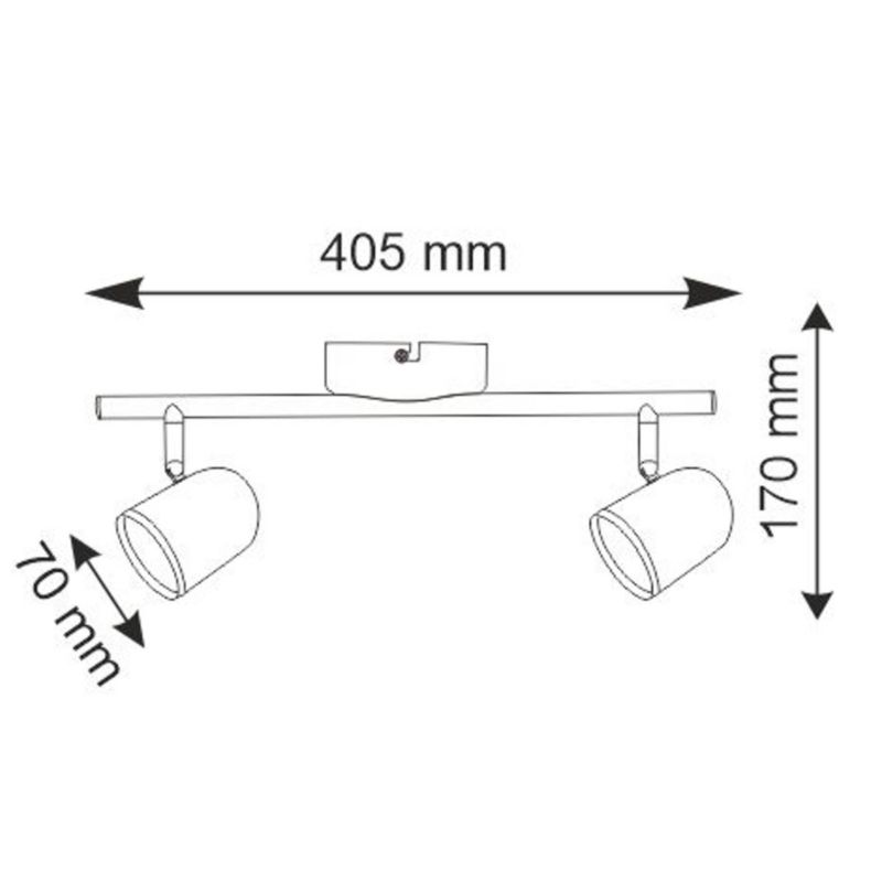Lampa sufitowa Polux Rawi  biała LED 8.4W 3000K 850lm  wym: 17 x 40,5 x 10 cm - 1 szt.