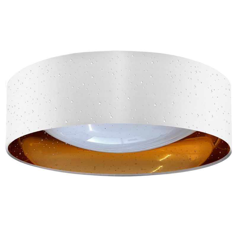 Lampa sufitowa Polux Tuluza  biało-złota wym: 12 x 40 x 40 cm wbudowany LED 24W 1 szt.