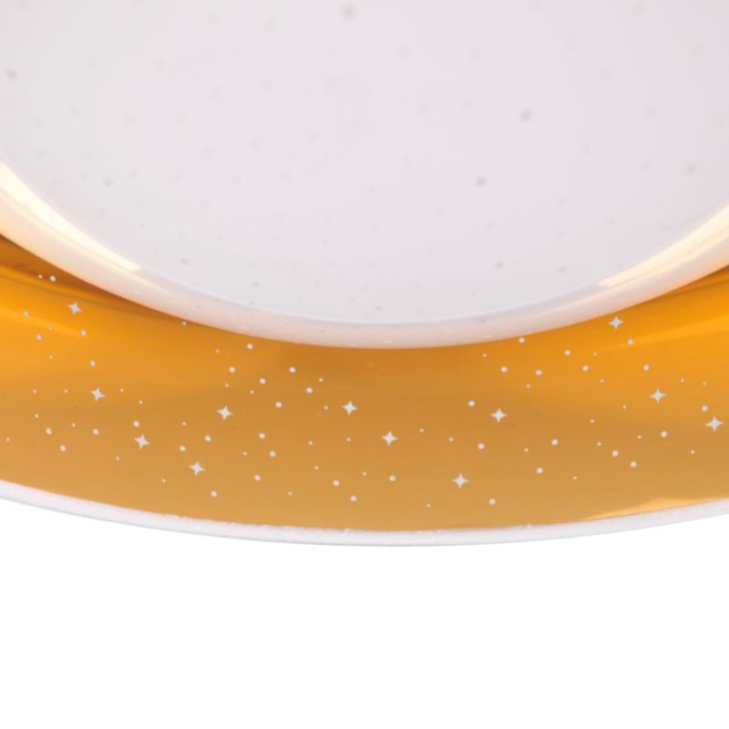 Lampa sufitowa Polux Tuluza  biało-złota wym: 12 x 40 x 40 cm wbudowany LED 24W 1 szt.