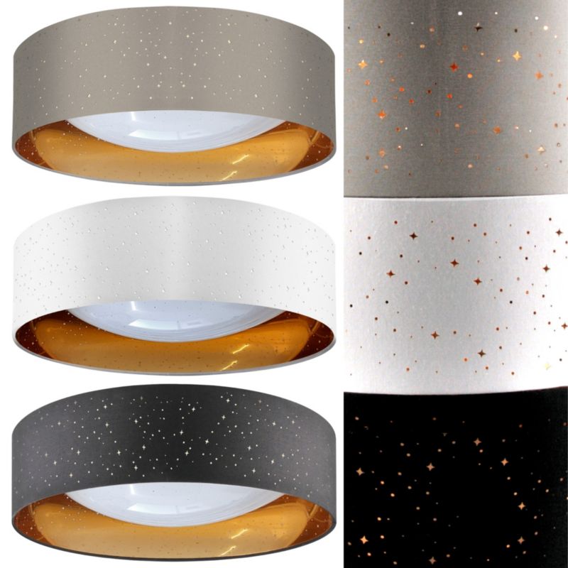 Lampa sufitowa Polux Tuluza  biało-złota wym: 12 x 40 x 40 cm wbudowany LED 24W 1 szt.