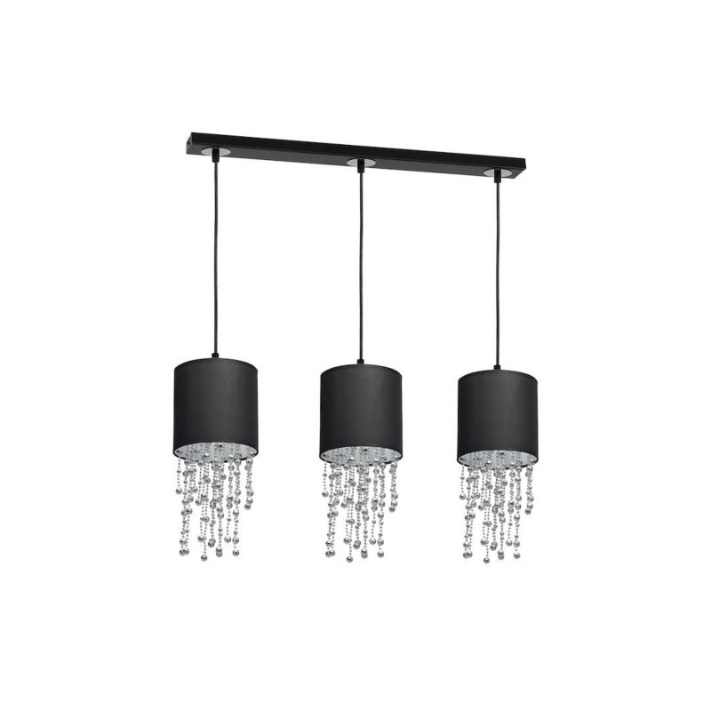 Lampa sufitowa potrójna MiLAGRO Almeria czarny-chrom 3xE27 1 szt.