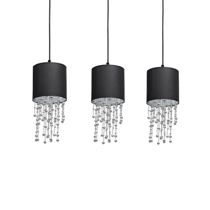 Lampa sufitowa potrójna MiLAGRO Almeria czarny-chrom 3xE27 1 szt.