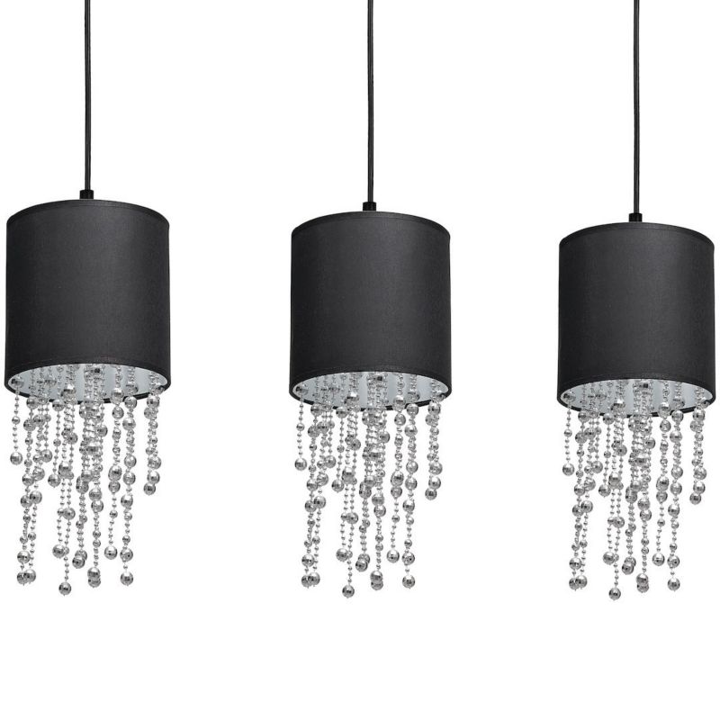 Lampa sufitowa potrójna MiLAGRO Almeria czarny-chrom 3xE27 1 szt.