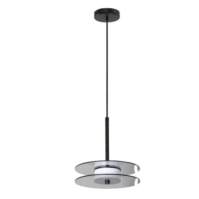 Lampa sufitowa poziome krążki Light Prestige CASY czarna dymiona LED 6W biały zmienny 3000/4000/6000KK 895lm IP20 - 1 szt