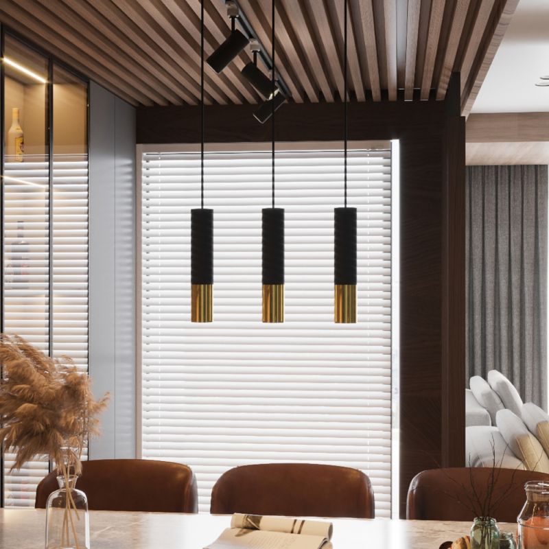 Lampa sufitowa  Pure Lume GIRALO czarno-złota 3xGU10x40W IP20 wym:100x29x29cm - 1 szt.