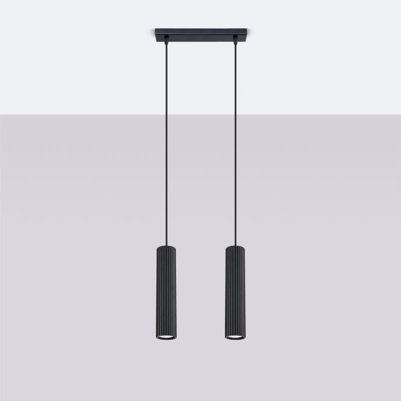 Lampa sufitowa  Pure Lume GRAVIO czarna 2xGU10x10W IP20 wym:90x30x6,5cm - 1 szt.
