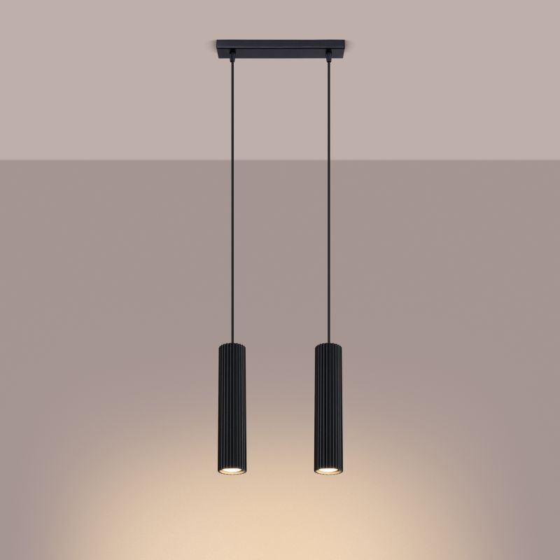 Lampa sufitowa  Pure Lume GRAVIO czarna 2xGU10x10W IP20 wym:90x30x6,5cm - 1 szt.
