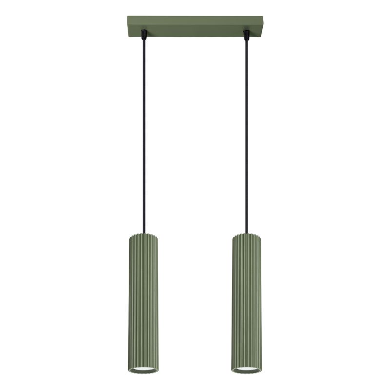 Lampa sufitowa  Pure Lume GRAVIO zielony oliwkowo-czarna 2xGU10x10W IP20 wym:90x30x6,5cm - 1 szt.