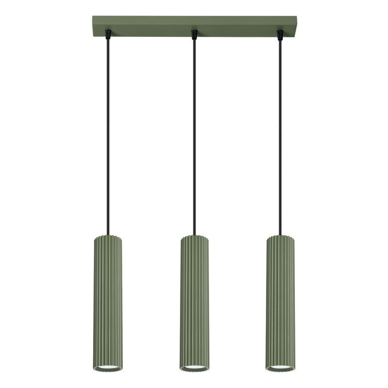 Lampa sufitowa  Pure Lume GRAVIO zielony oliwkowo-czarna 3xGU10x10W IP20 wym:98x45x6,5cm - 1 szt.