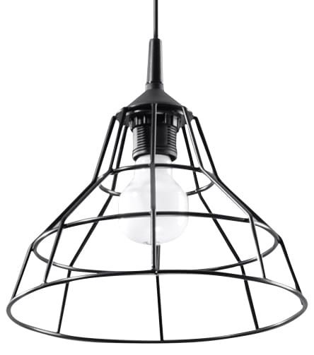 Lampa sufitowa  Pure Lume KORINA czarna 1xE27x60W IP20 wym:80x25x25cm - 1 szt.
