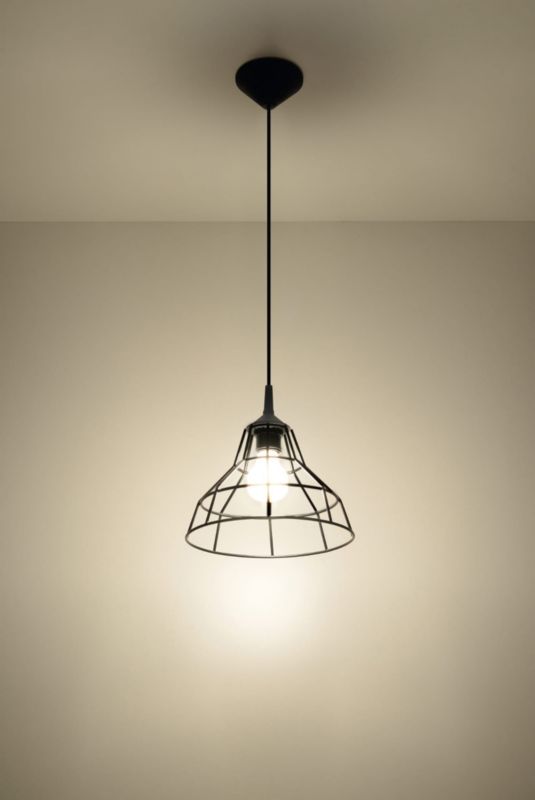 Lampa sufitowa  Pure Lume KORINA czarna 1xE27x60W IP20 wym:80x25x25cm - 1 szt.