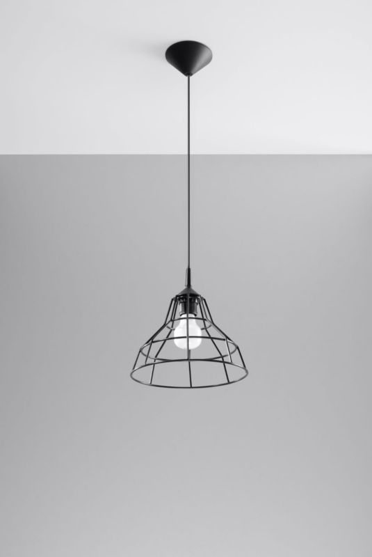 Lampa sufitowa  Pure Lume KORINA czarna 1xE27x60W IP20 wym:80x25x25cm - 1 szt.
