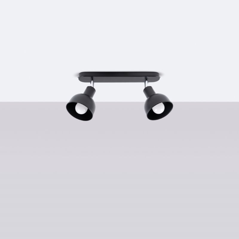 Lampa sufitowa  Pure Lume KORSSO czarna 2xE27x15W IP20 wym:18,5x24x47cm - 1 szt.
