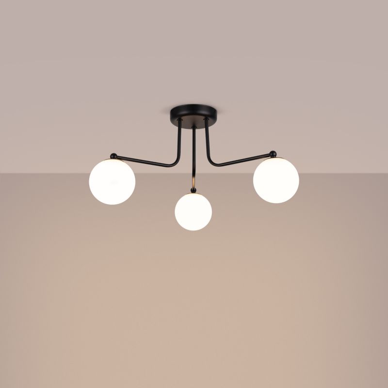 Lampa sufitowa  Pure Lume KOSMOS czarno-biała 3xG9x8W IP20 wym:29x62x62cm - 1 szt.