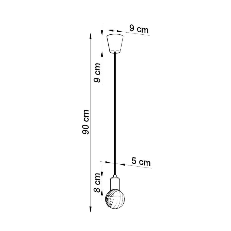 Lampa sufitowa  Pure Lume MATERO czarna 1xE27x60W IP20 wym:100x10x10cm - 1 szt.