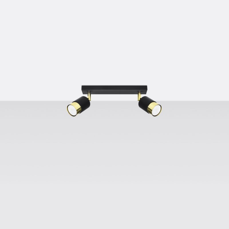 Lampa sufitowa  Pure Lume OSCURO czarno-złota 2xGU10x10W IP20 wym:18x5x30cm - 1 szt.