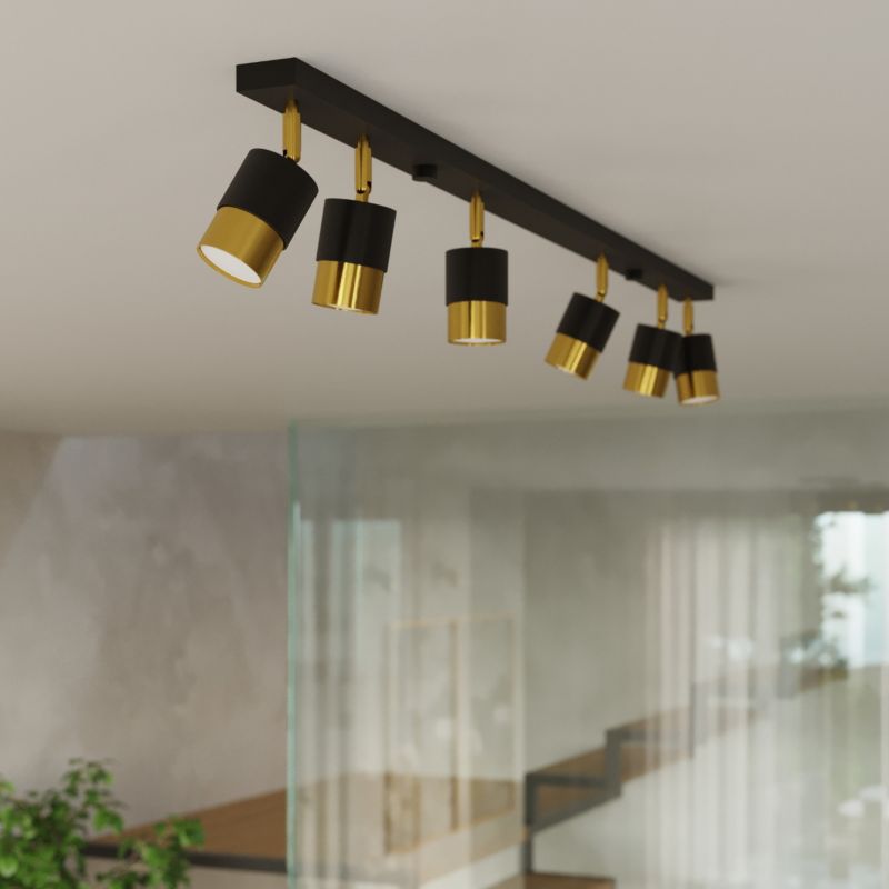 Lampa sufitowa  Pure Lume OSCURO czarno-złota 2xGU10x10W IP20 wym:18x5x30cm - 1 szt.