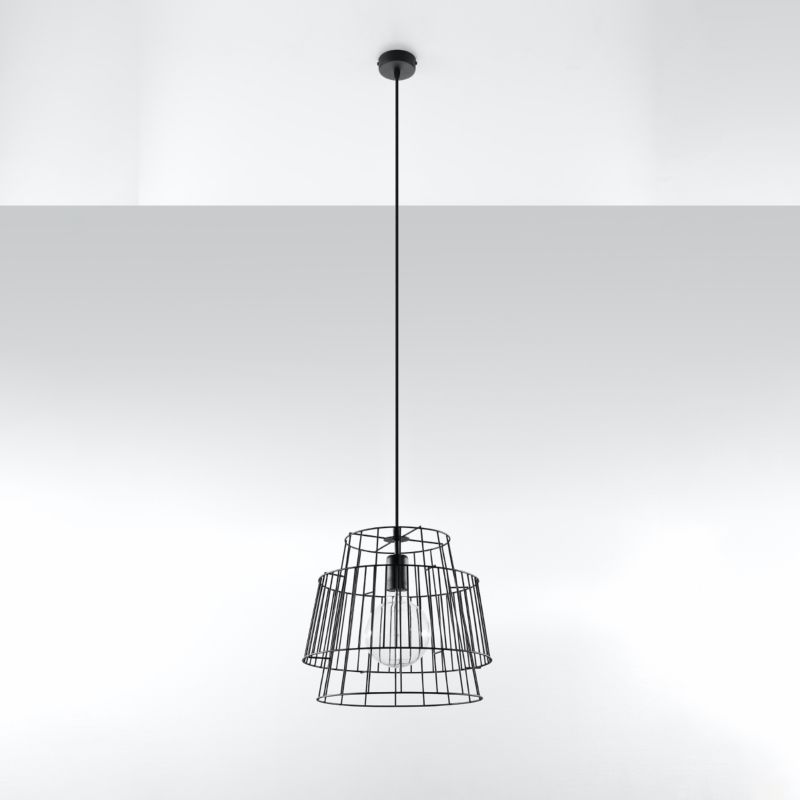 Lampa sufitowa  Pure Lume PORTAL czarna 1xE27x60W IP20 wym:130x35x35cm - 1 szt.