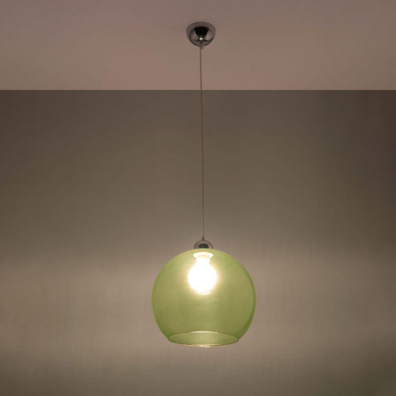 Lampa sufitowa  Pure Lume ROTUND chromowana-zielona 1xE27x60W IP20 wym:80x30x30cm - 1 szt.