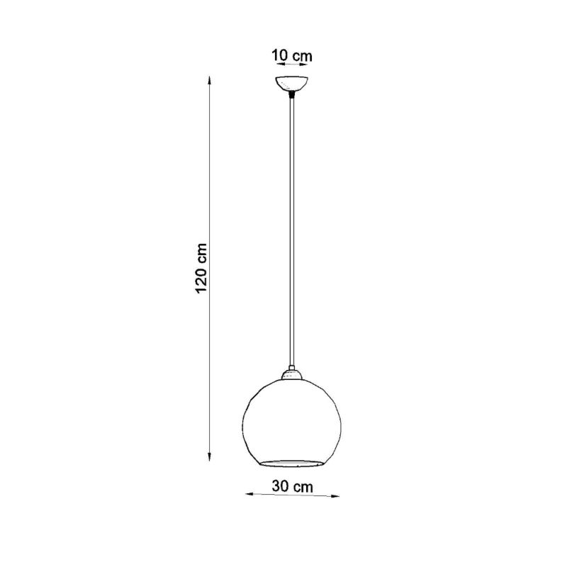 Lampa sufitowa  Pure Lume ROTUND chromowana-zielona 1xE27x60W IP20 wym:80x30x30cm - 1 szt.
