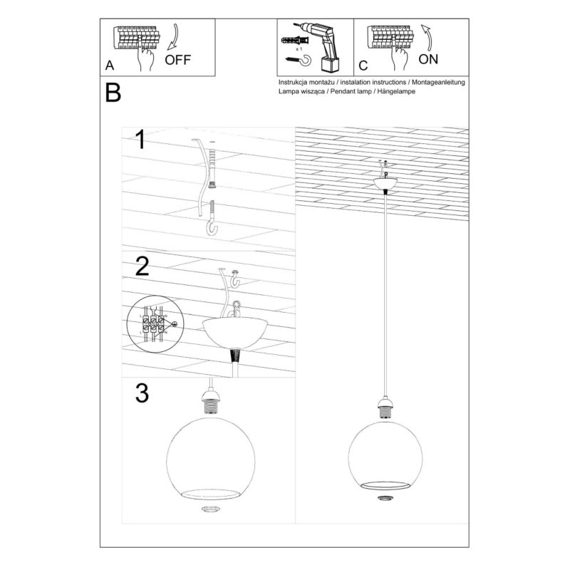 Lampa sufitowa  Pure Lume ROTUND chromowana-zielona 1xE27x60W IP20 wym:80x30x30cm - 1 szt.