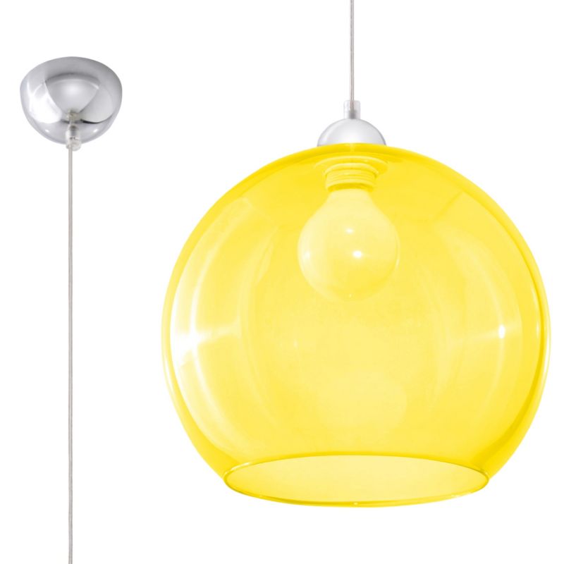 Lampa sufitowa  Pure Lume ROTUND żółta 1xE27x15W IP20 wym:120x30x30cm - 1 szt.