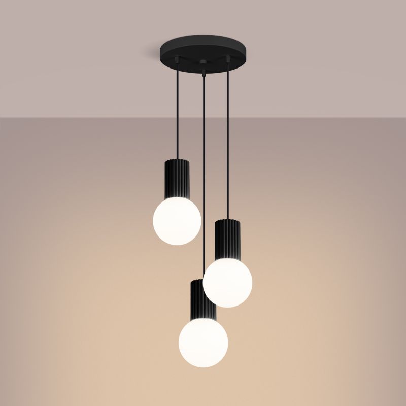 Lampa sufitowa  Pure Lume SFERA czarno-biała 3xG9x8W IP20 wym:125x25x25cm - 1 szt.