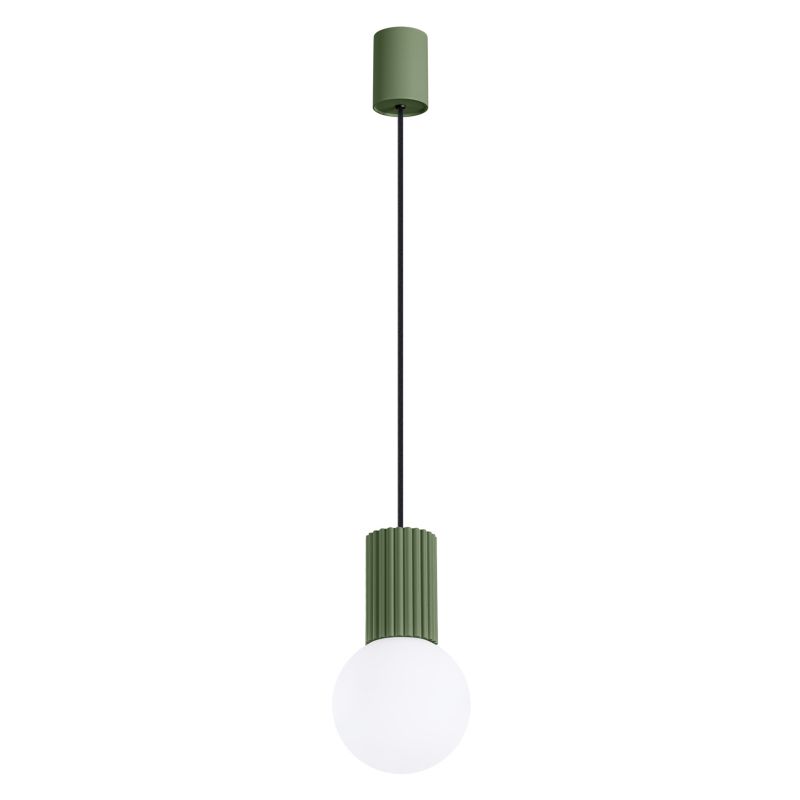 Lampa sufitowa  Pure Lume SFERA zielony oliwkowo-biała 1xG9x8W IP20 wym:120x12x12cm - 1 szt.