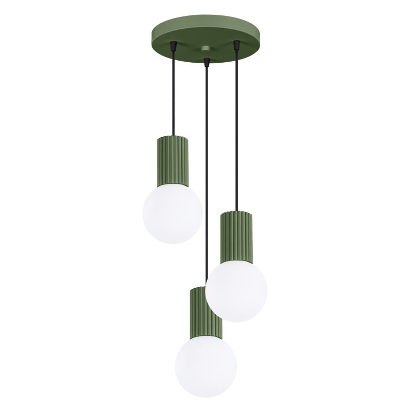 Lampa sufitowa  Pure Lume SFERA zielony oliwkowo-biała 3xG9x8W IP20 wym:125x25x25cm - 1 szt.