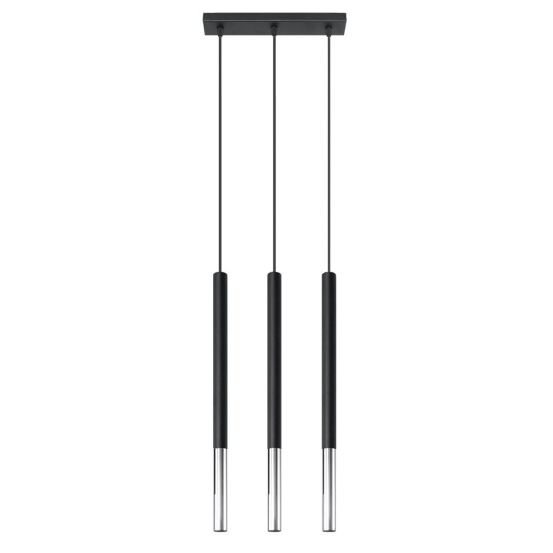 Lampa sufitowa  Pure Lume VITREO czarna-chromowana 3xG9x12W IP20 wym:100x30x8cm - 1 szt.