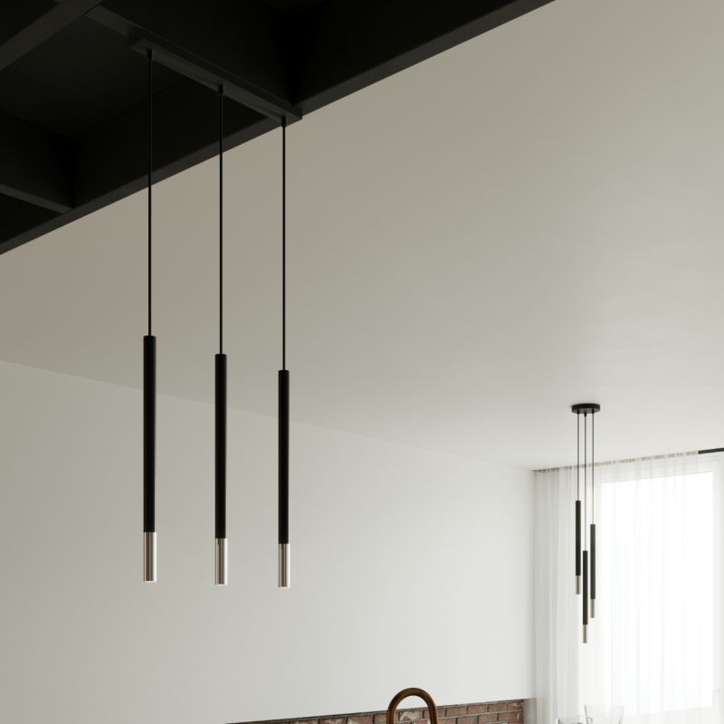 Lampa sufitowa  Pure Lume VITREO czarna-chromowana 3xG9x12W IP20 wym:100x30x8cm - 1 szt.