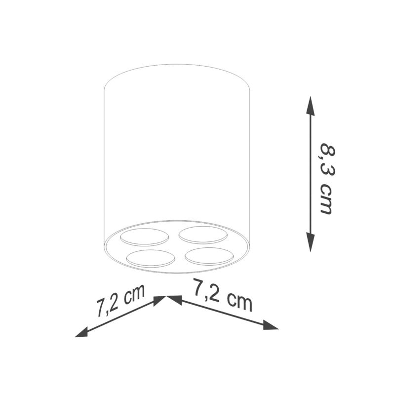 Lampa sufitowa  Pure Lume VIVIEN czarna LED 9W  4000K 887lm IP20 - 1 szt.