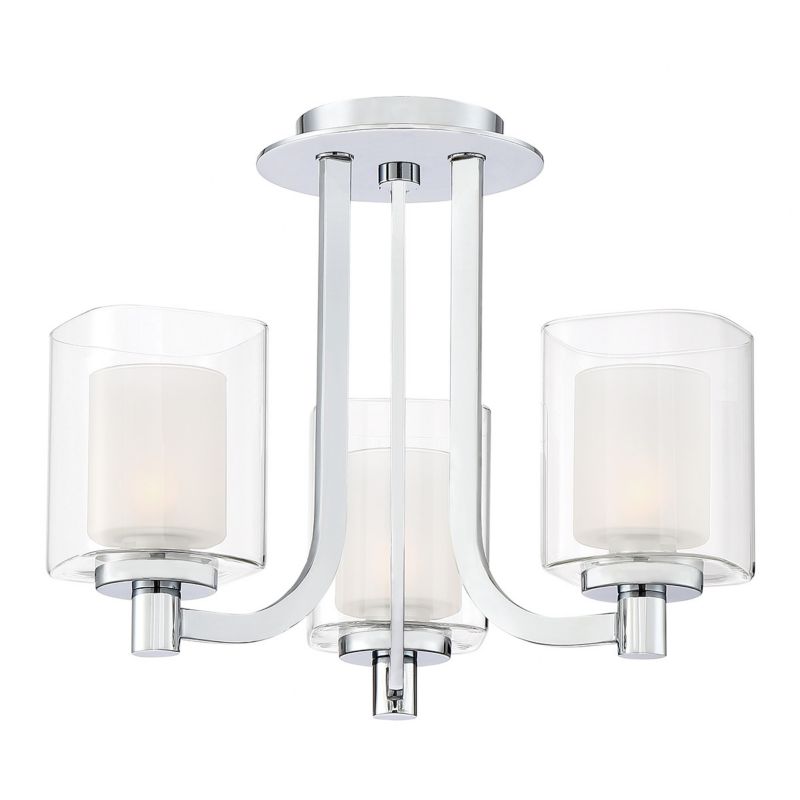 Lampa sufitowa Quoizel Kolt polerowana chrom do salonu szklane klosze 3xG9 x 3W 1 szt.