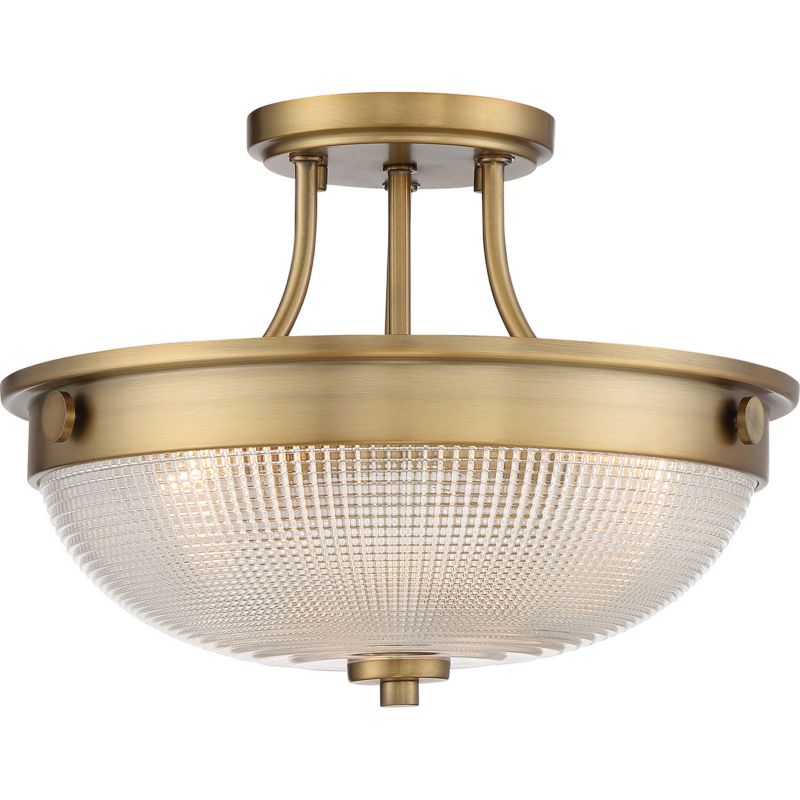 Lampa sufitowa Quoizel Mantle postarzany mosiądz szklana 2xE27 x 60W 1 szt.