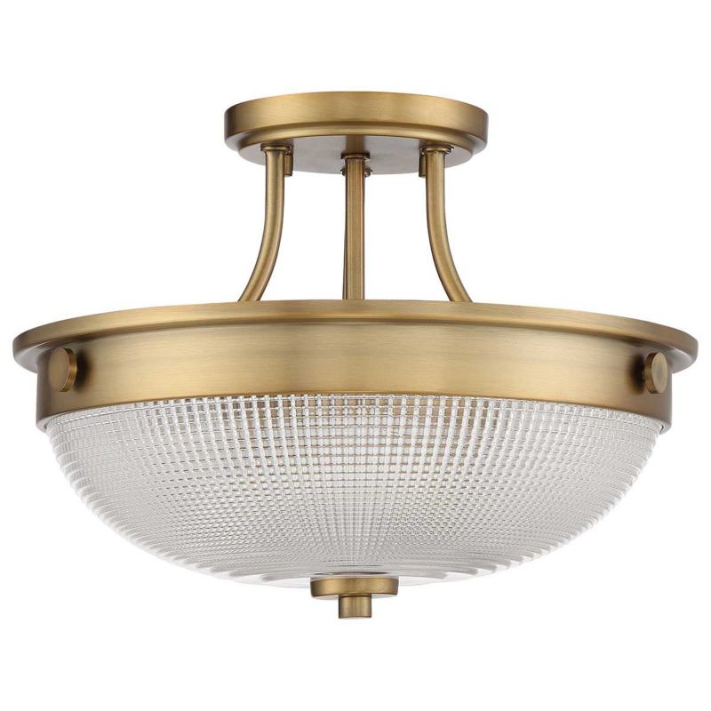 Lampa sufitowa Quoizel Mantle postarzany mosiądz szklana 2xE27 x 60W 1 szt.