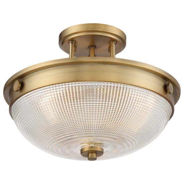Lampa sufitowa Quoizel Mantle postarzany mosiądz szklana 2xE27 x 60W 1 szt.