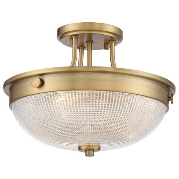 Lampa sufitowa Quoizel Mantle postarzany mosiądz szklana 2xE27 x 60W 1 szt.