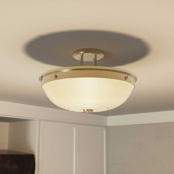 Lampa sufitowa Quoizel Mantle postarzany mosiądz szklana 2xE27 x 60W 1 szt.