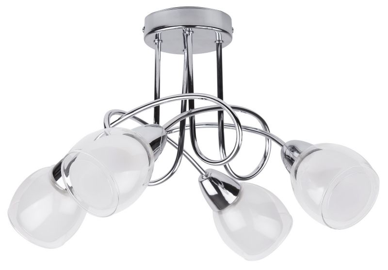 Lampa sufitowa Rabalux Dave chromowana biała wym: 23 x 41 x 41 cm 4xE14 x 40W 1 szt.