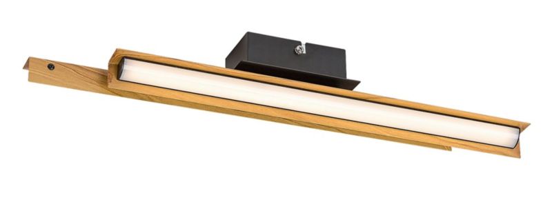 Lampa sufitowa Rabalux Remiel czarny matowa-biała LED 12W 3000K 760lm  wym: 49 x 8 x 7 cm - 1 szt.