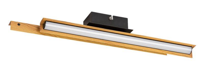 Lampa sufitowa Rabalux Remiel czarny matowa-biała LED 12W 3000K 760lm  wym: 49 x 8 x 7 cm - 1 szt.