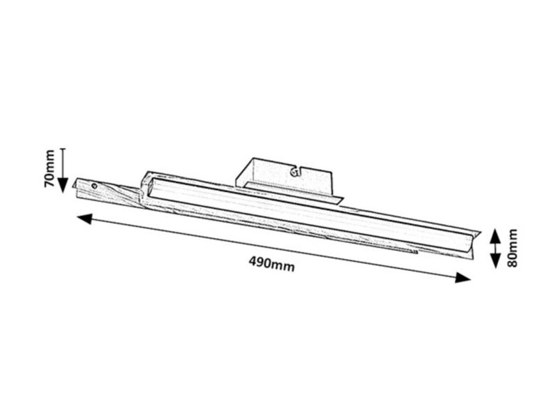 Lampa sufitowa Rabalux Remiel czarny matowa-biała LED 12W 3000K 760lm  wym: 49 x 8 x 7 cm - 1 szt.