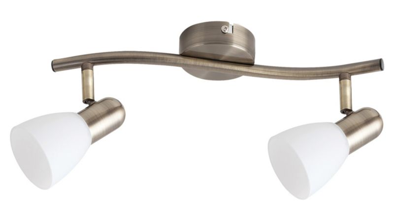 Lampa sufitowa Rabalux Soma brązowo-biała  2 x E14 x 40W wym: 8 x 35 x 8 cm - 1 szt.