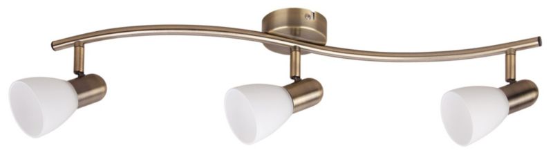 Lampa sufitowa Rabalux Soma brązowo-biała Listwa z lampami 3 x E14 x 40W wym: 18 x 60 x 8 cm - 1 szt.