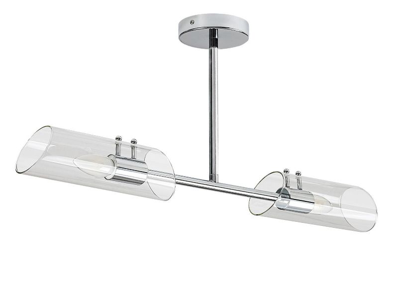 Lampa sufitowa Rabalux Teodoro chromowana przezroczysty wym: 32 x 73 x 12 cm 2xE14 x 12W 1 szt.