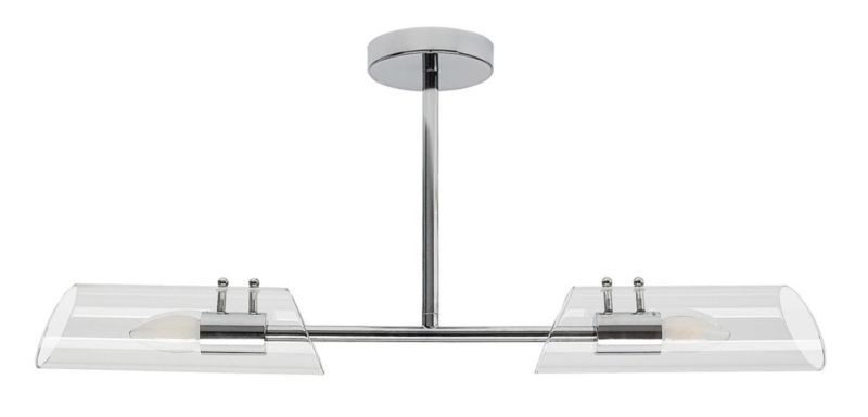 Lampa sufitowa Rabalux Teodoro chromowana przezroczysty wym: 32 x 73 x 12 cm 2xE14 x 12W 1 szt.
