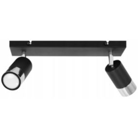 Lampa sufitowa reflektor Light Home LH Hugo 2x GU10 20W czarny 1szt.