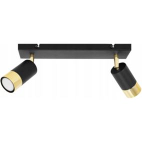 Lampa sufitowa reflektor Light Home LH Hugo 2x GU10 20W kinkiet czarny 1szt.